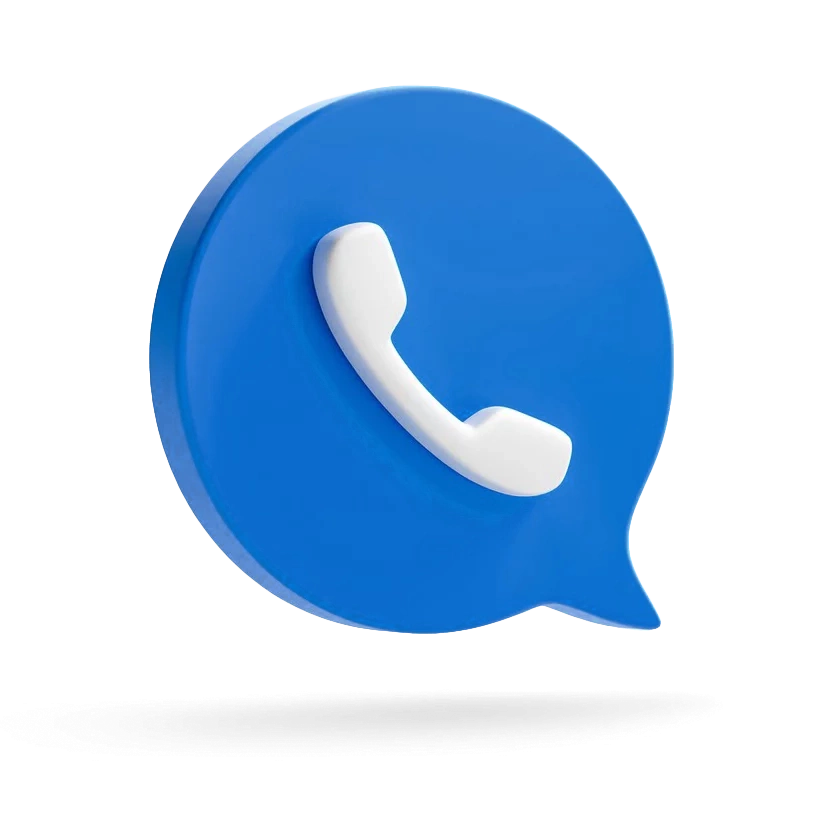 Icone de téléphone bleu indiquant une option de contact par appe