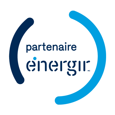 Logo bleu sur fond blanc de Partenaire energir