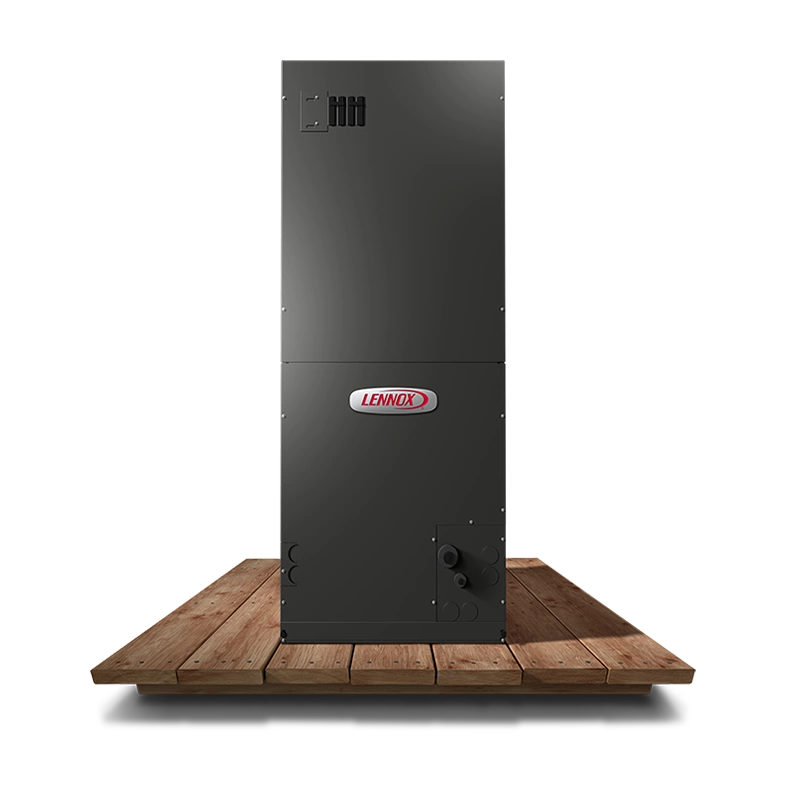 Echangeur d’air Lennox CBA38MV sur des planches de bois