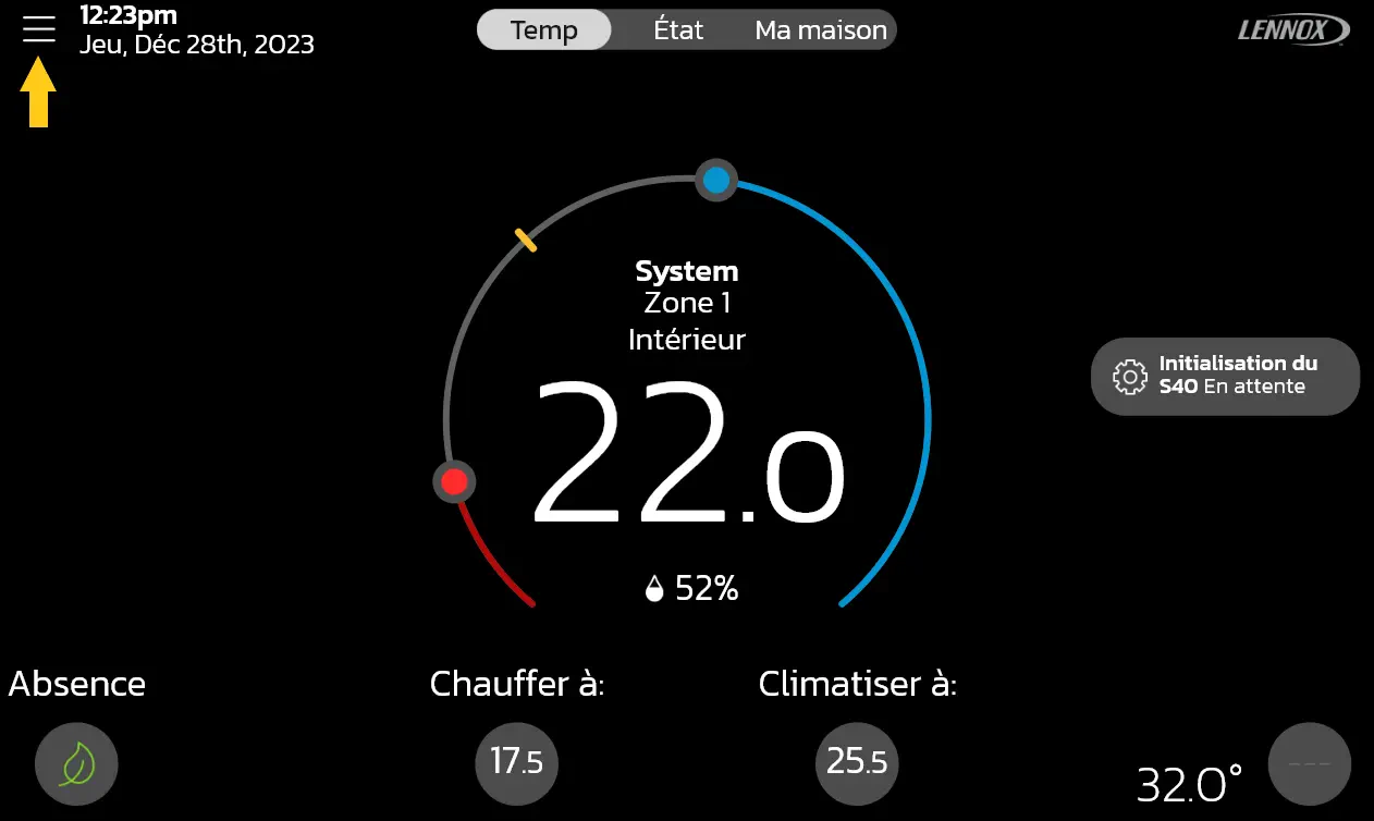 Etape 1 iComfort S40